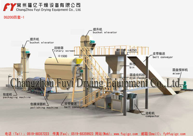 Granulator for powder of diamond, graphite, Output per hour: 900~1600kg