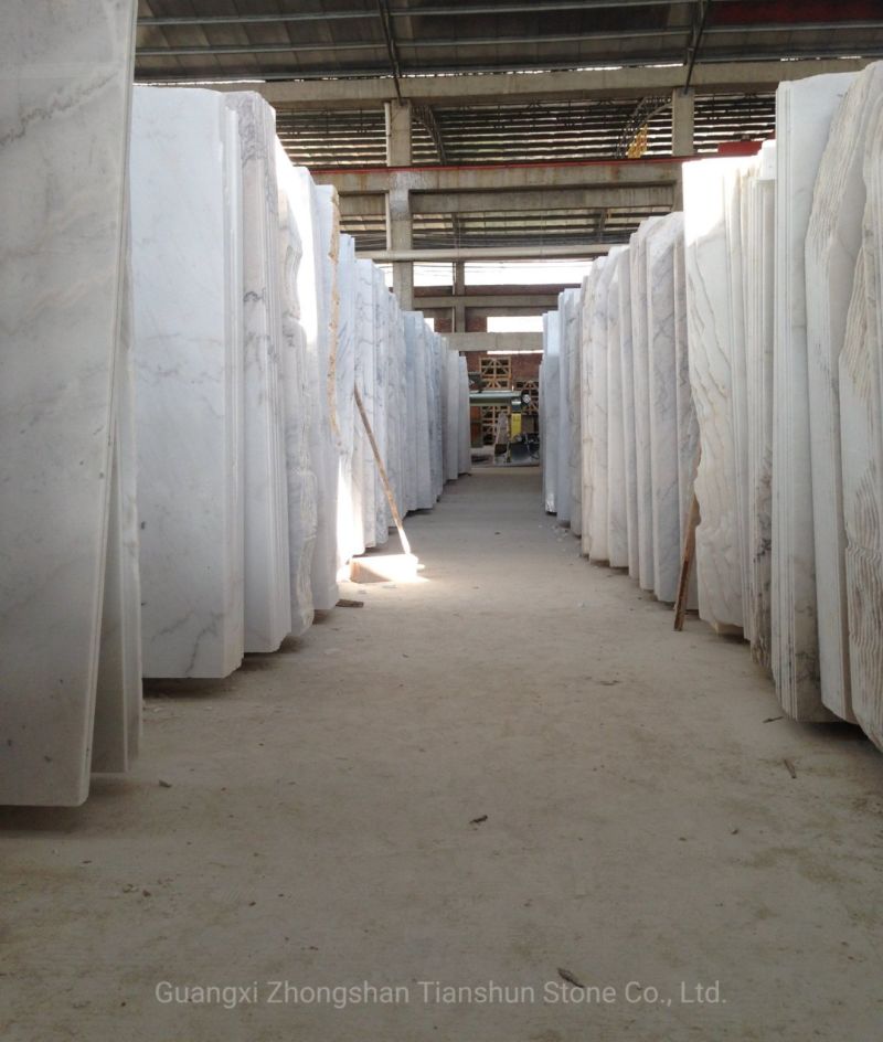 Raw Marble Slab Stone Cutting 36X36'' Italian White Marble Slab Bianco Carrara