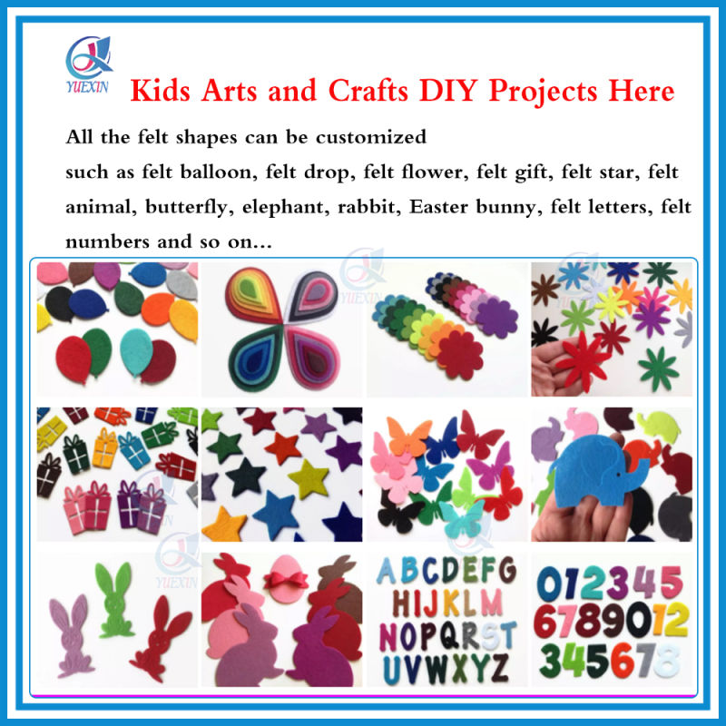 Colored Polyester Felt Craft Sheets Die Cutting Felt