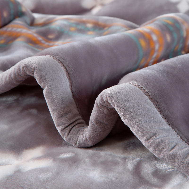 Modern Design Silky Soft Touch Multi Color Fleece Raschel Blanket