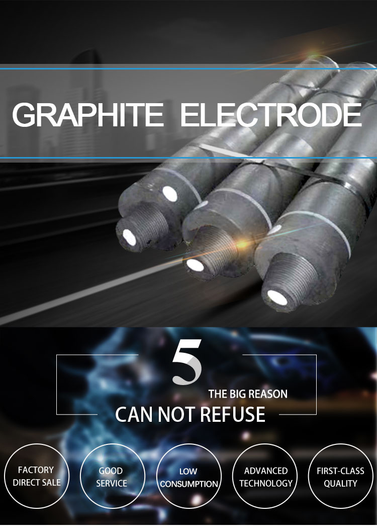 High Quality Graphite Carbon 600mm UHP RP HP Shp Graphite Electrodes with Nipples