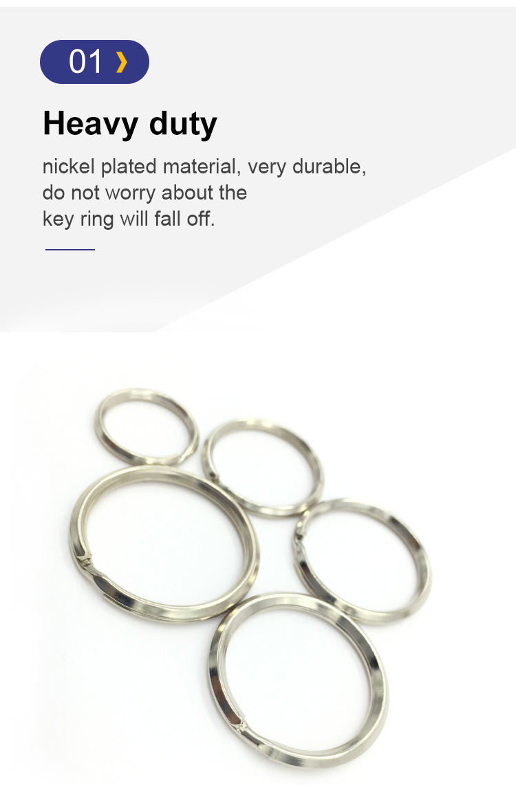 High Quality Round Key Ring Metal Steel Keyring Split Ring