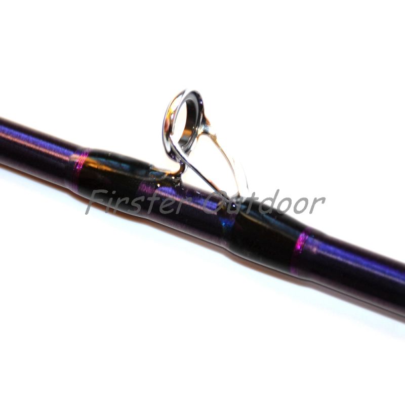 Czcr08 Graphite 2 Piece 2.10m Blue Purple Spincasting Fishing Rod