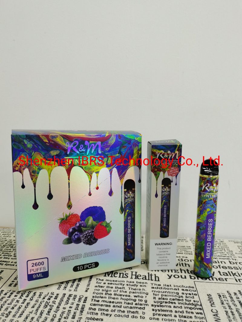 Synthetic Nicotine 9ml E Juice R&M Synthetic Vape Puff Plus Disposable Bar
