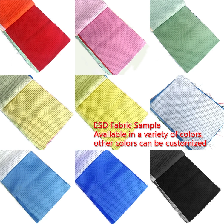 High Conductive 98% Polyester and 2% Carbon Fiber ESD Anti-Static Cloth Fabric