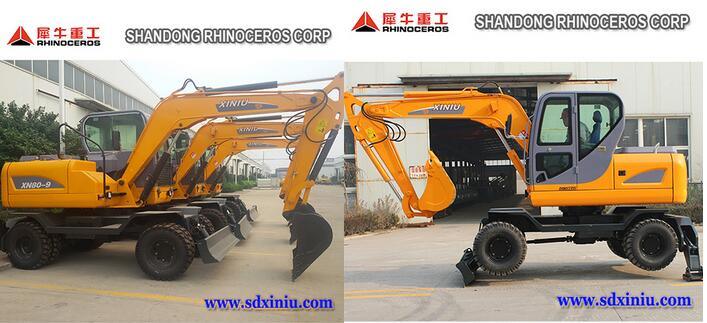 Rhinoceros Sugarcane Loader Sugar Cane Loader Wheel Excavator for Sale 8ton 12ton