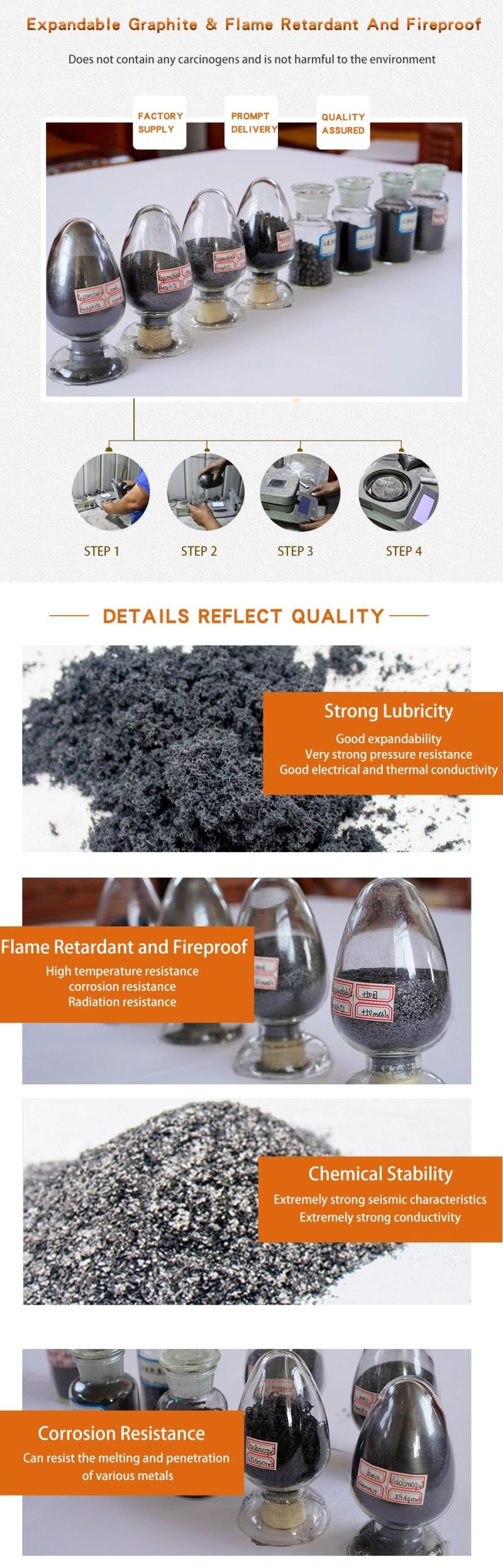 Factory Outlet High Expand Multiple Expandable Graphite Powder Factory Price