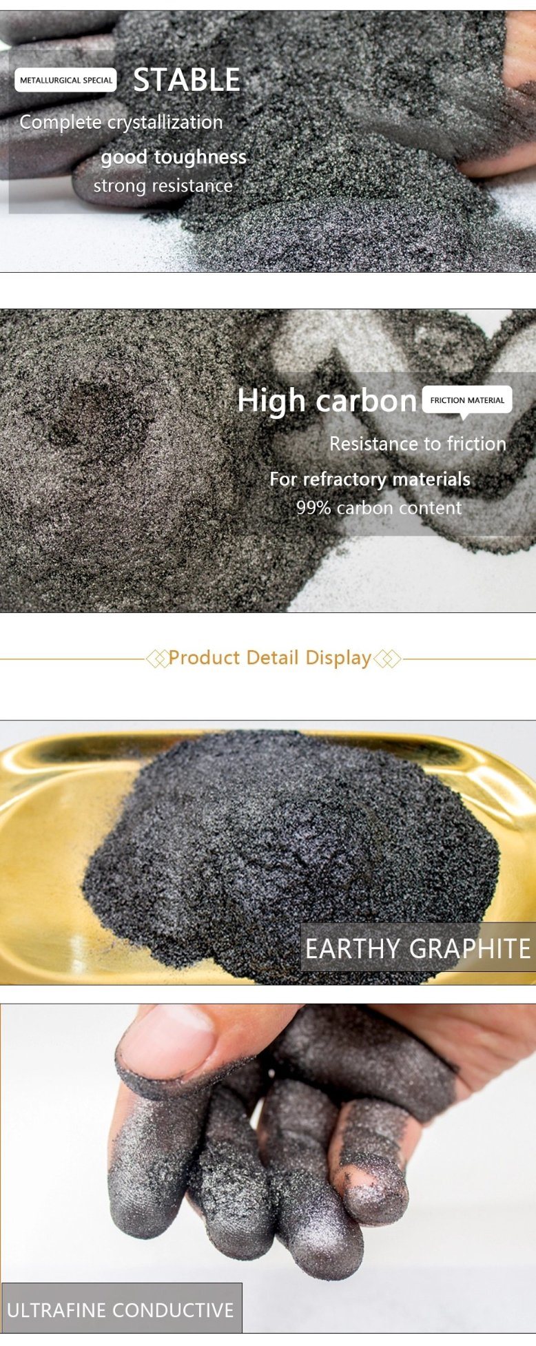 High-Purity Natural Crystalline Graphite Powder Flake Graphite Powder