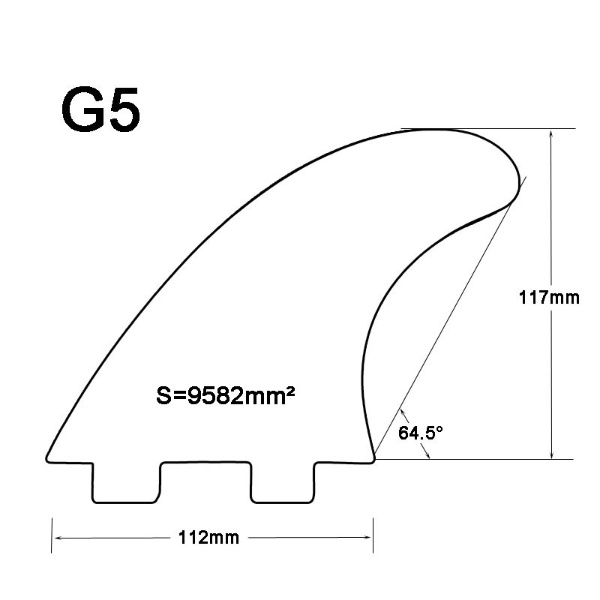 Fcs Carbon Fiberglass Honeycomb Surfboard Fin for Surfing