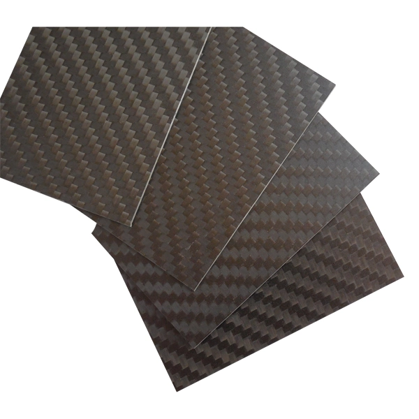 Black 2X2 Twill Carbon Fiber Sheet for Knife Handle Material