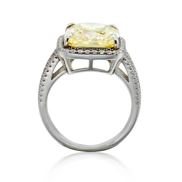 Square Shape Rings Yellow Gold Rings Luxurious Rings for Women