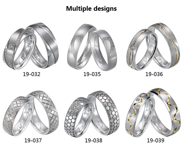 Customize Large Size 6mm 925 Sterling Silver Finger Rings