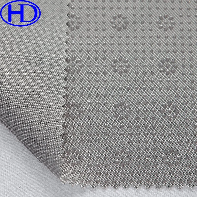 High Quality Custom 100% Polyester Non Slip Bubble DOT Anti Slip Fabric