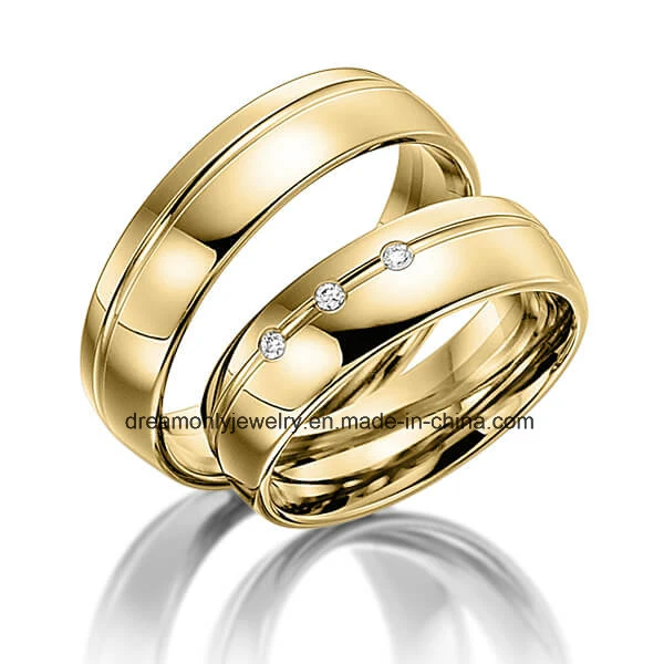 OEM/ODM 14k/18k Gold Wedding Rings Brass Wedding Ring Couple Ring Jewelry