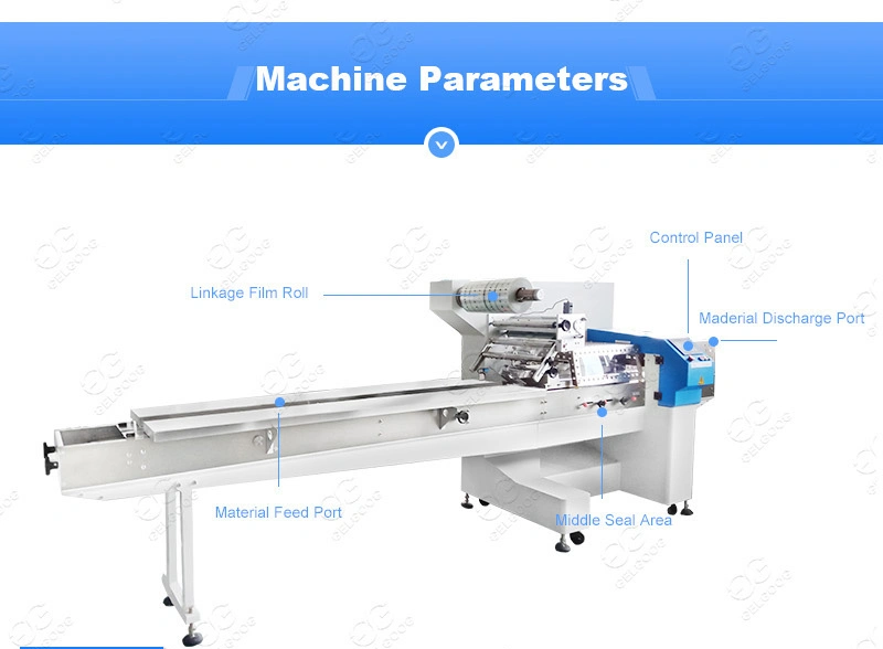 Automatic Rice Cake Small Flow Wrapping Dates Protein Bar Wrapping Machine