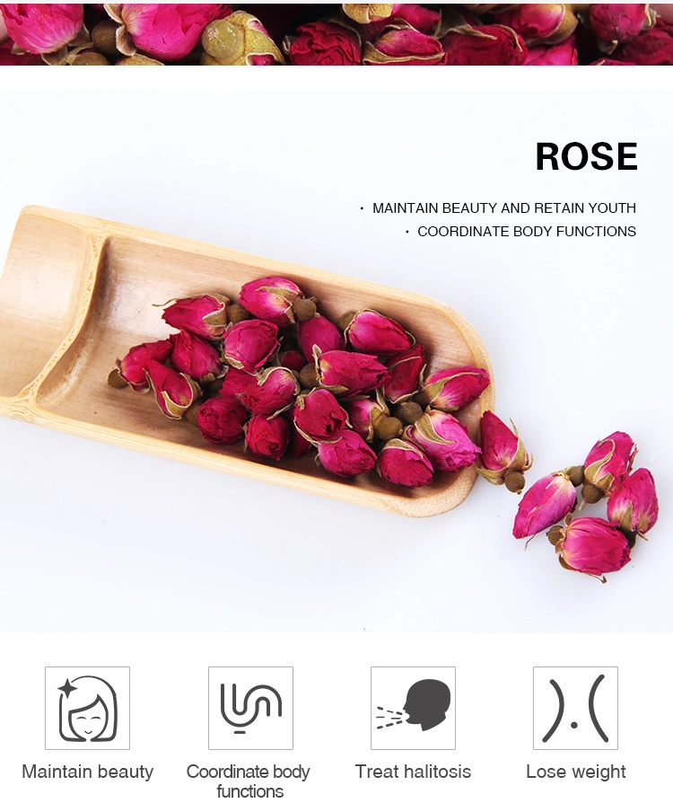Chinese Red Rose Petals Organic Chinese Tea for Skin Beauty