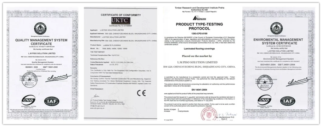 Laminate/Laminated Flooring Waterproof Click-Lock Spc Stone Polymer Composite Flooring, Wood Look Spc Flooring