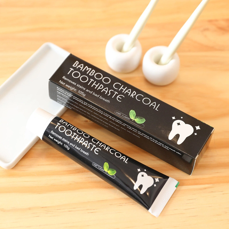 FDA Approved 105g English Neutral Package Charcoal Teeth Whitening Activated Carbon Toothpaste