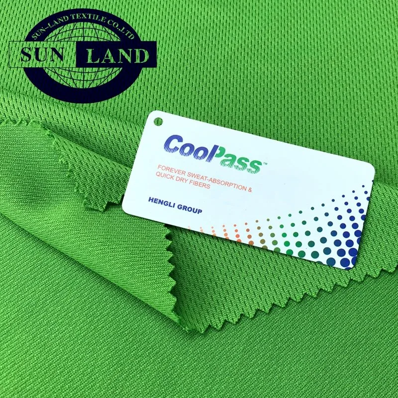 100% Polyester Chinese Brand Coolpass Profiled Dry Fit Yarn Soccer Jersey Knitted Mesh Fabric