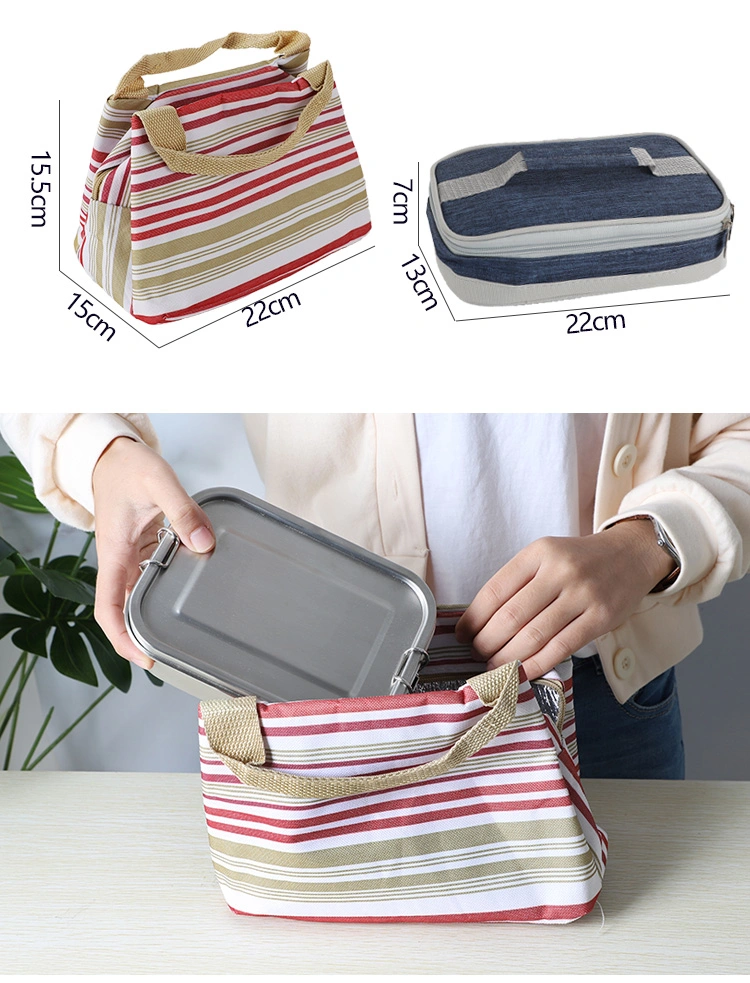 Outdoor Lunch Box Handle Oxford Cloth Aluminum Foil Insulation Bag