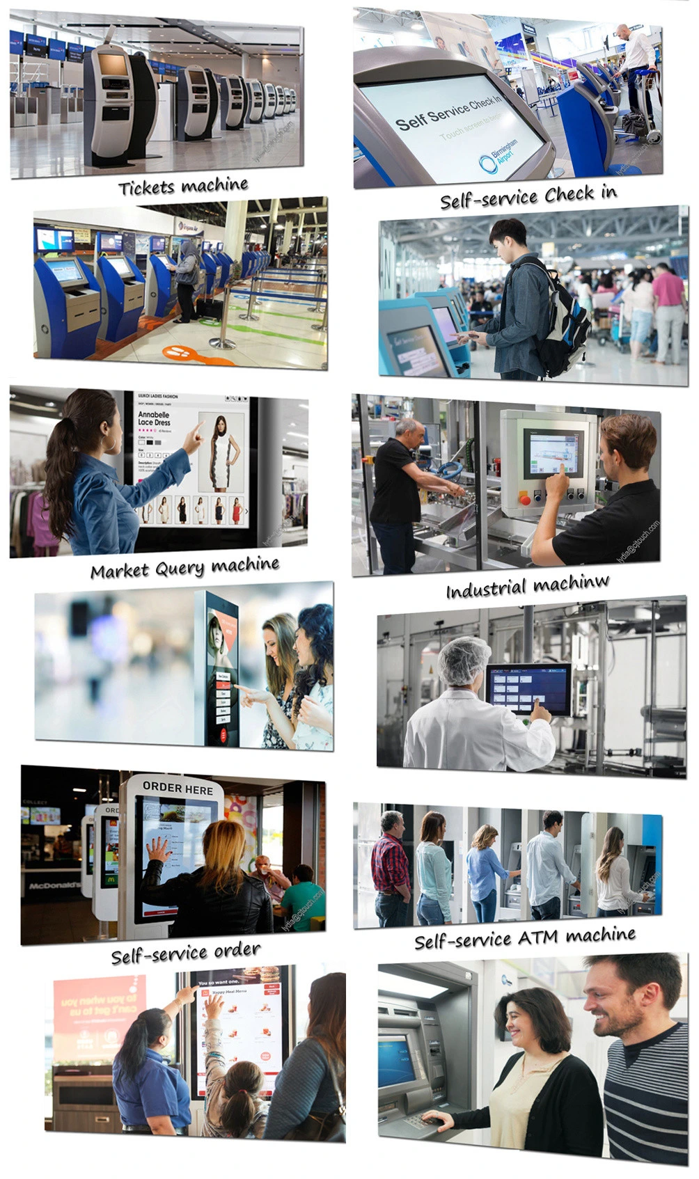 Advertising LCD Display Kiosk 55inch Flexible LED Rear Projector Capacitive Touchscreen Foils
