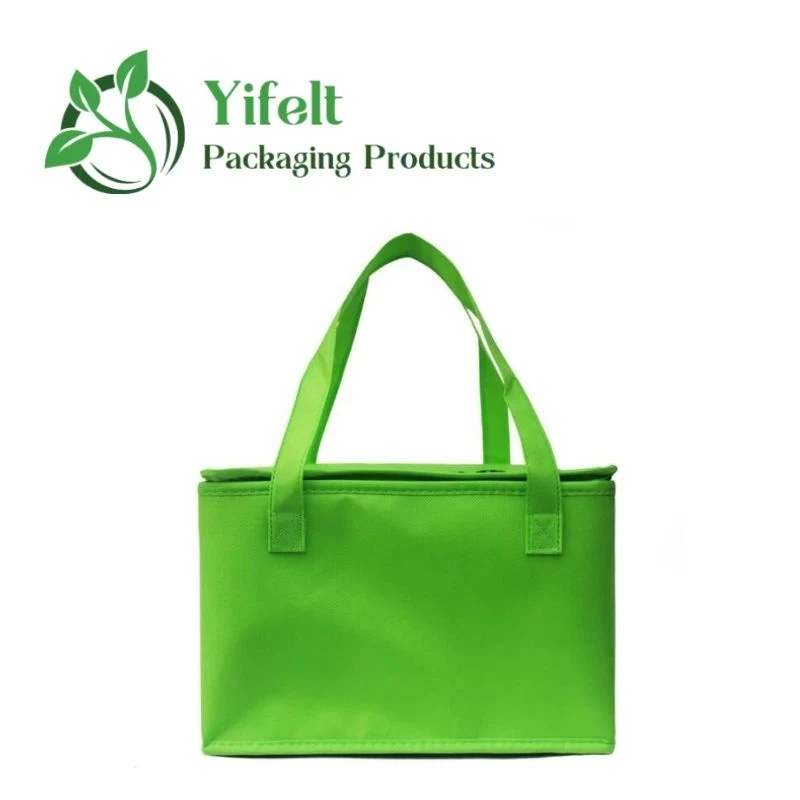 Wholesale Foldable Non-Woven Aluminum Foil Insulation Lunch Tote Picnic Bento Cooler Bag
