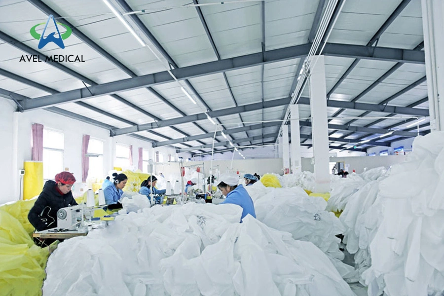 Chinese Suppliers Disposable Non-Woven Protective Clothing Isolation Gown