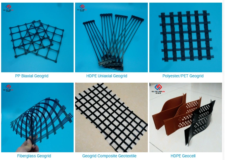 Reinforcement Warp-Knitting Fiberglass Geogrid Composite Geotextile Fiberglass Composite Geogrid 100/100 Kn