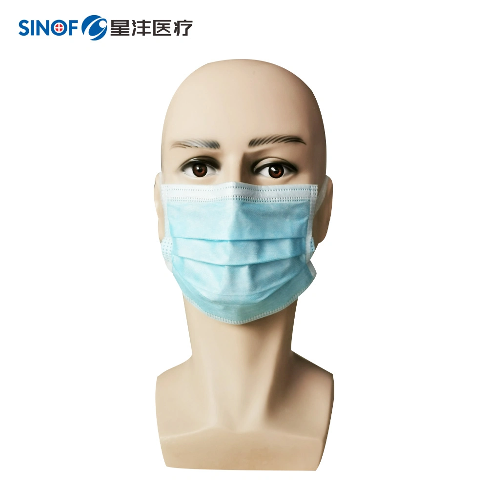 Dust Earloop 3 Ply Non-Woven Disposable Safety Protective Facial Face Mask From Chinese Factory