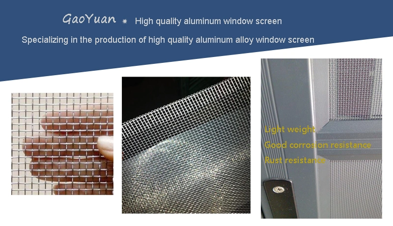 High Quality Aluminum Mosquito Mesh Windows Fiberglass Window Screen