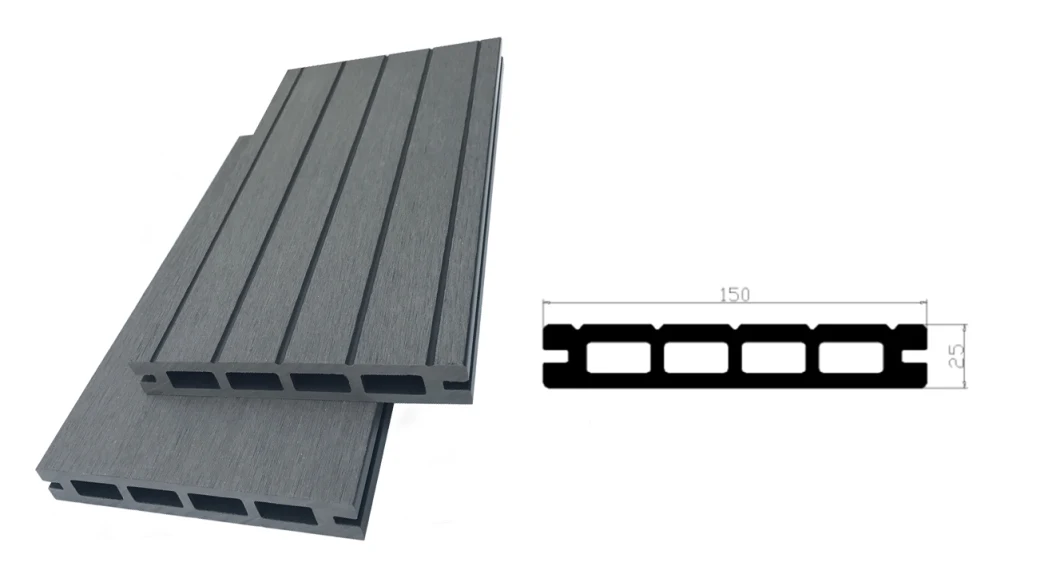 Waterproof WPC Flooring Laminated Flexible Plastic Wood Composite Decking
