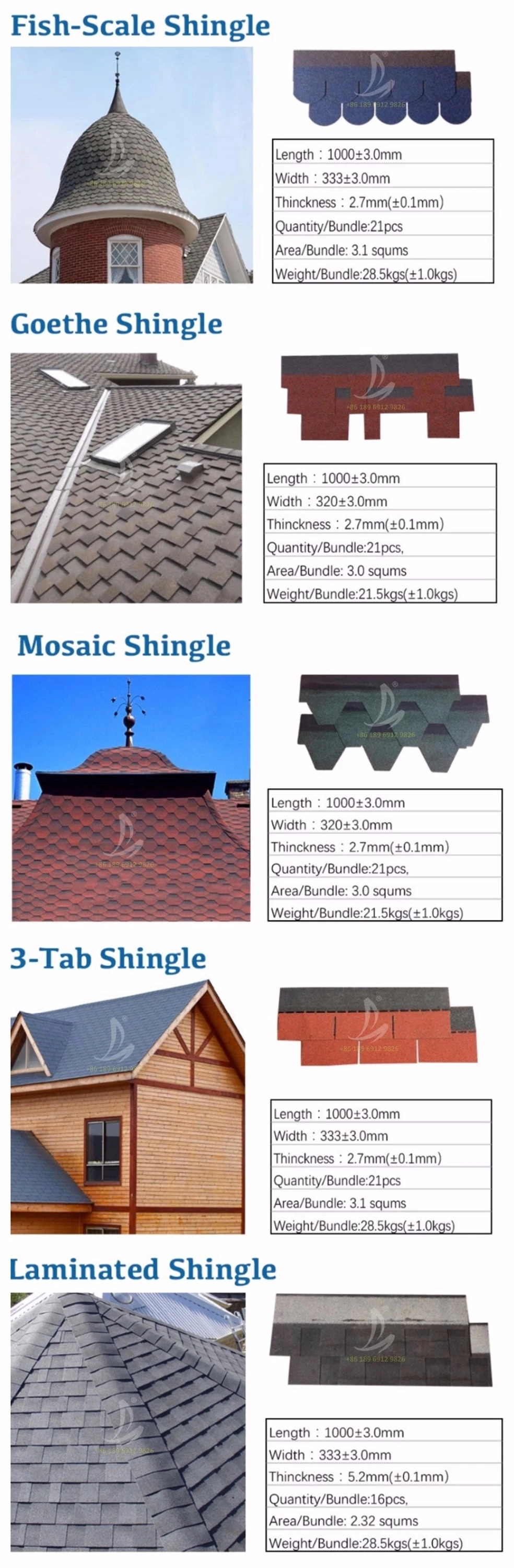 Weather Proof Building Material Sand Coated Roofing Sheet Fiberglass Asphalt Shingle Roof Tiles