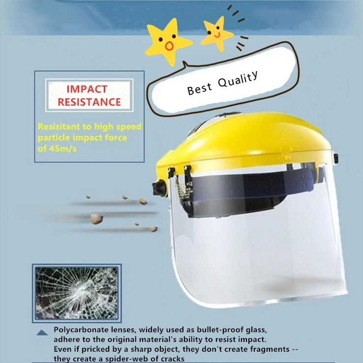Anti-Fog Safety Protection Face Shield with Aluminum Reinforcements Mask