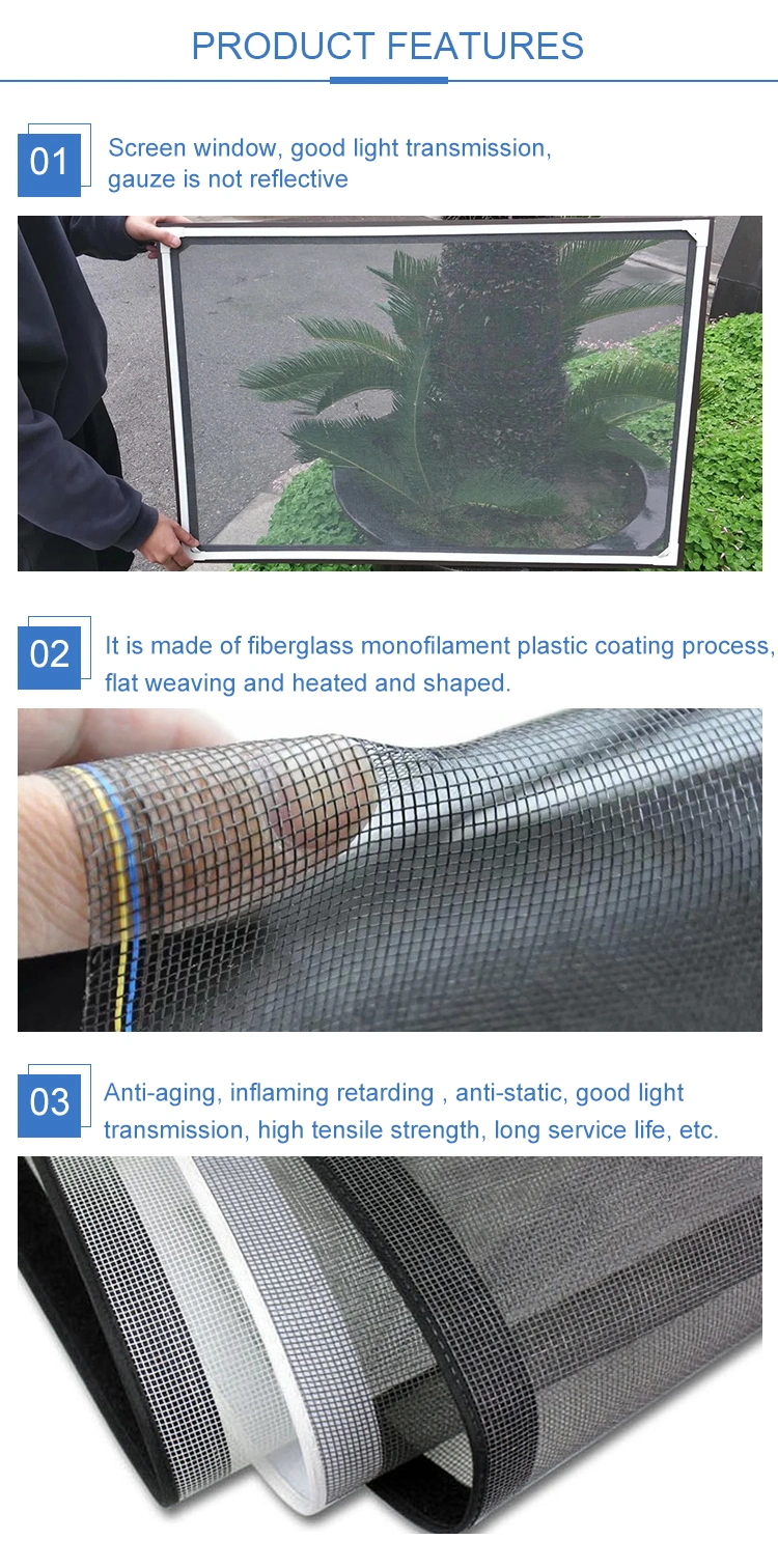 Factory Price Fiberglass Mosquito Wire Mesh for 14 Mesh