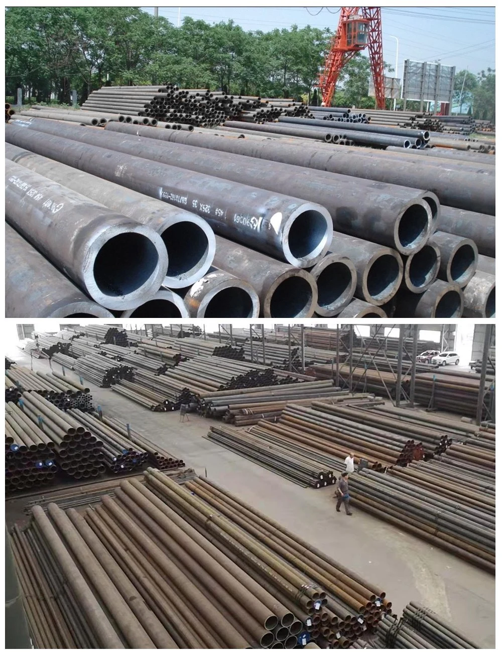 Ms Steel ERW Carbon ASTM A53 Black Iron Pipe Welded Sch40 Steel Pipe for Building Materia