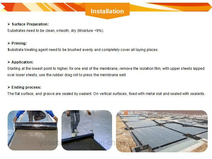 Cold application Wet-laid Polyester Reinforced Modified Bitumen Waterproof Membrane