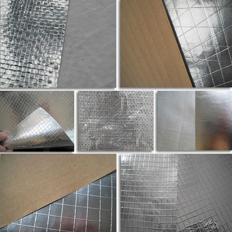 Fire Resistant Fsk Facing Scrim Reinforced Perforated Aluminum Foil Fiberglass Mesh Cloth