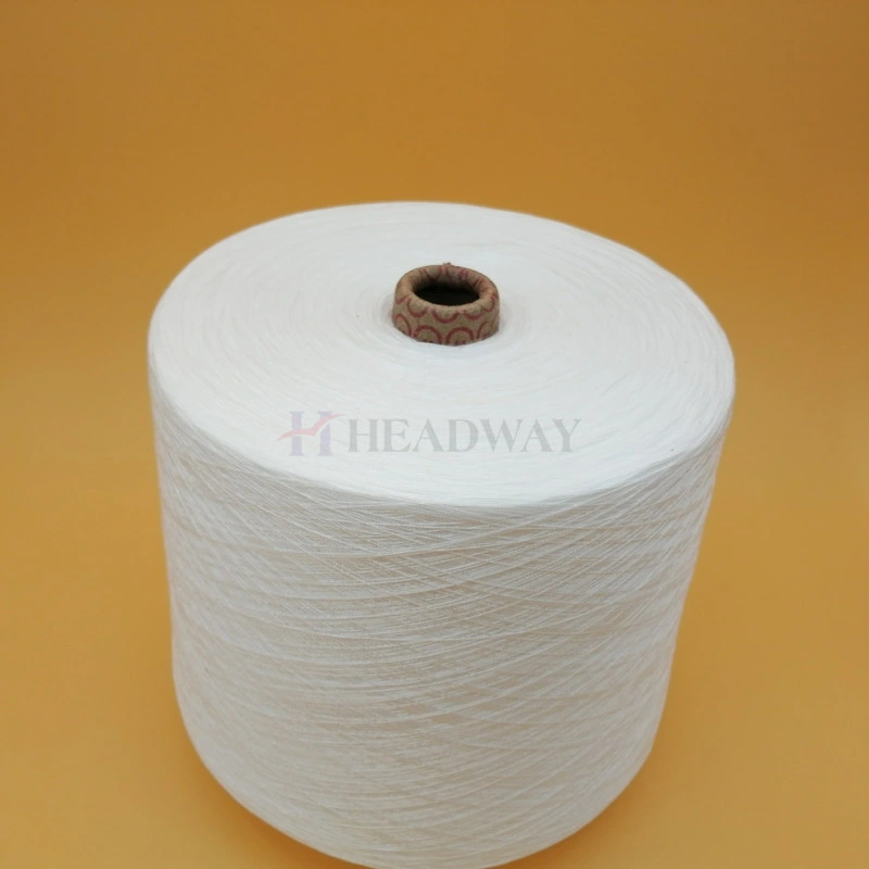 Raw White 20s 40s 60s Polyester Spun Yarn / 100 Polyester Virgin Yarn / Polyester Sewing Thread