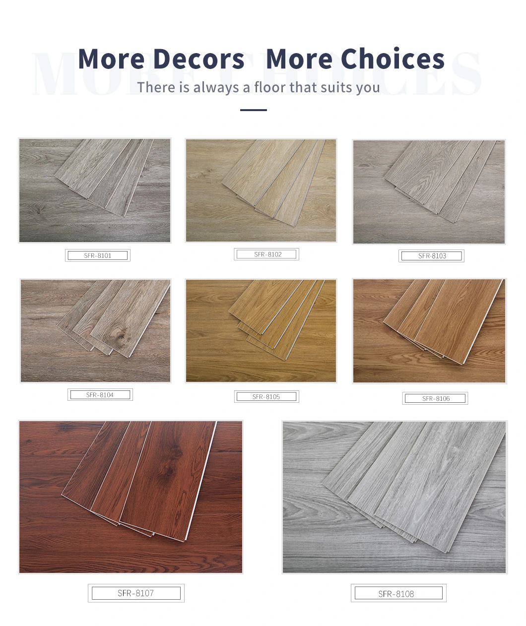 Wood Series PVC Flooring Plank Plastic PVC / Spc / Vinyl Flooring