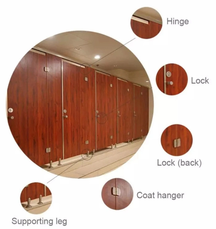 China Factory Direct Suppliers Phenolic Solid Board Hotel Toilet Partition, Colorful Fireproof Shopping Center Toilet Cubicle/