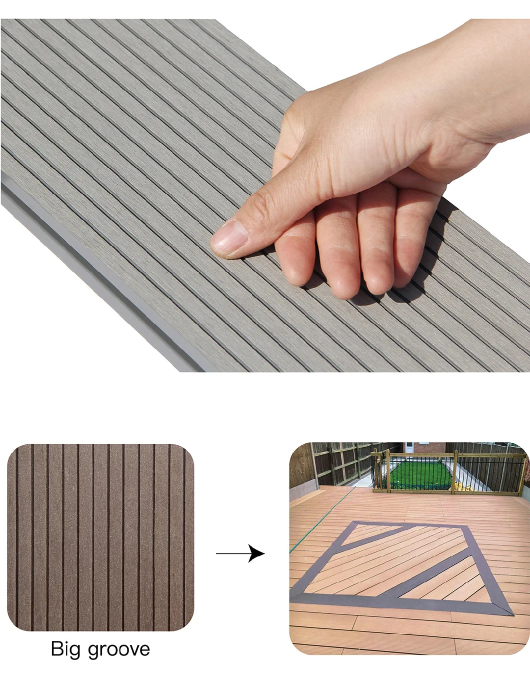 Building Material Wood Plastic Composite Composite Decking