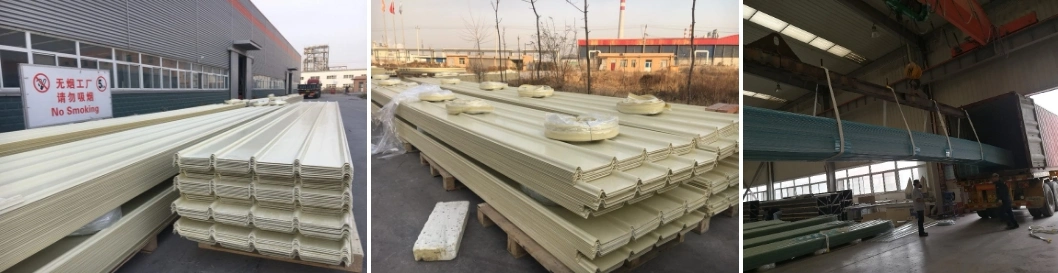 Fiberglass Corrugated with Galvanized Edge Roofing Tile Roof Sheet Skylight Panel for Building Material