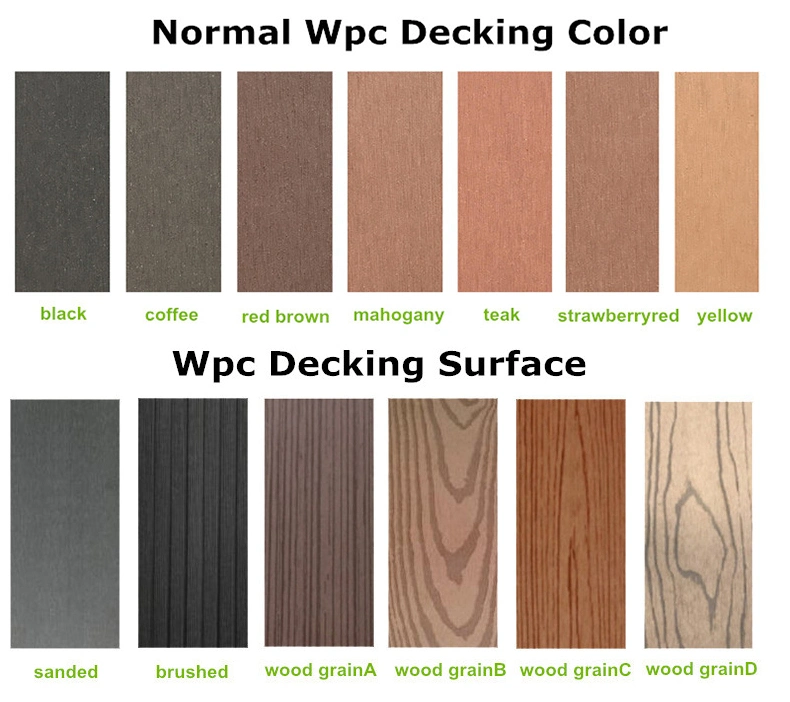 Waterproof WPC Flooring Laminated Flexible Plastic Wood Composite Decking