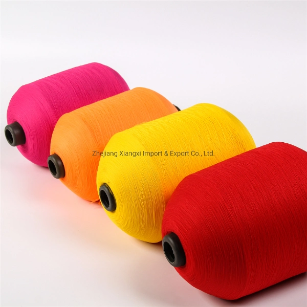 Polyester Yarn for Elastic Band 100% Polyester High Stretch Hank Polyester Yarn 75D/2 for Knitting