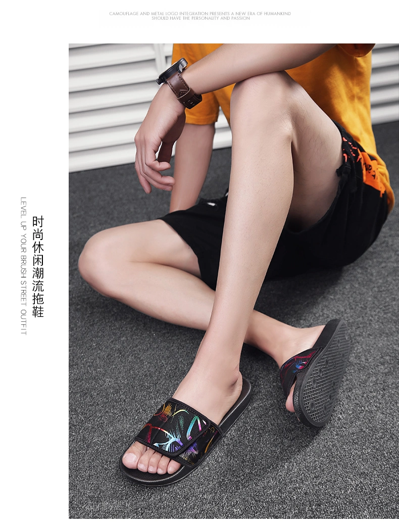 Custom Printed Breathable Mesh Sandals, Mesh Chinese Custom Printed Slippers for Men, Fsahion Designers Chinese Mesh Slipppers