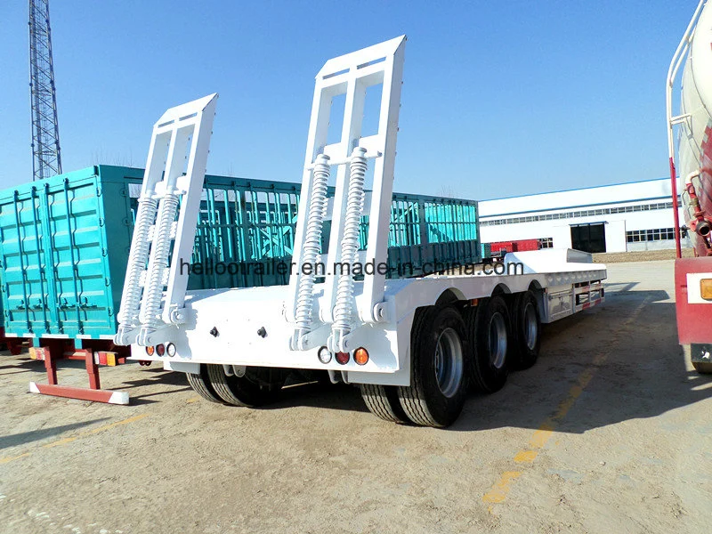 Made in China Tri Axle 60 Ton Low Bed Truck Semi Trailer Made in China
