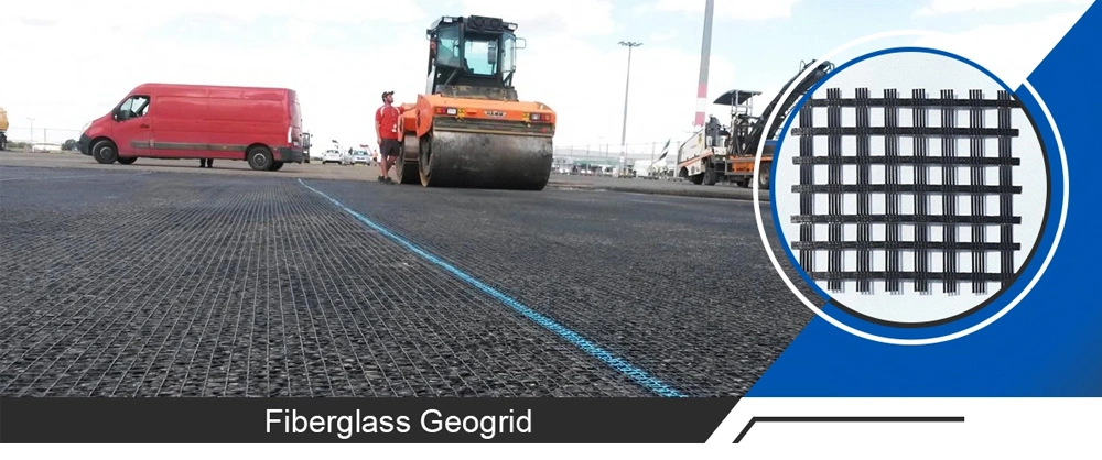 High Quality Bituminous Fiberglass Geogrid Mesh for Pavement Strengthening