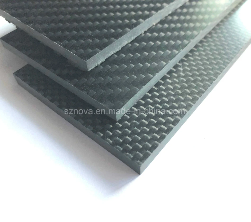 3K Plain Carbon Weaven 100% 3K Carbon Fiber Laminated Sheet for Knife Handle
