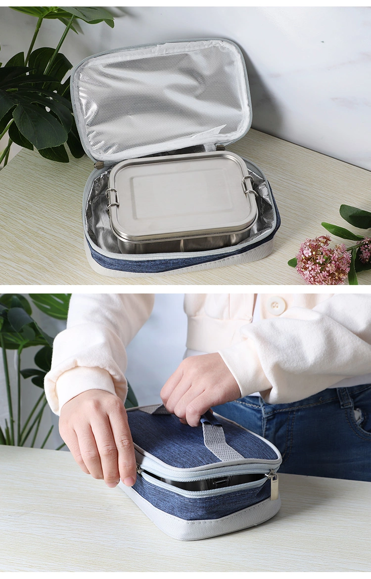 Outdoor Lunch Box Handle Oxford Cloth Aluminum Foil Insulation Bag