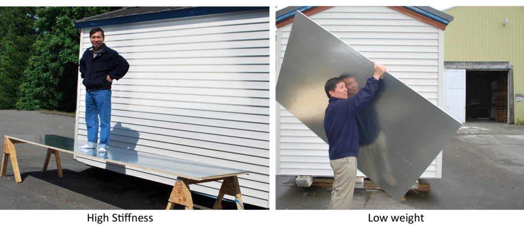 Curved Aluminium Honeycomb Composite Sheet for Building Roof or Bus Shelters